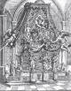 JN-Czechy-Praha: konfesja nad grobem Jana N. w katedrze praskiej, wizja Antona Johanna Mansfelta, 1729