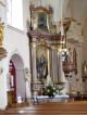 JN-X. Cieszyńskie-Strumień: obraz klęczącego JN w kościele św. Barbary (fot: S.Ł., 2007-07-11)