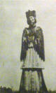 JN-Mazowsze-Kurpie-Szafranki: drewniany Jan N., zdjęcie sprzed 1964 roku