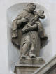 JN-Słowacja-Devin-Bratislava: Jan nad wejściem do kościoła św. Krzyża (fot: J.P., 2007-04-30)